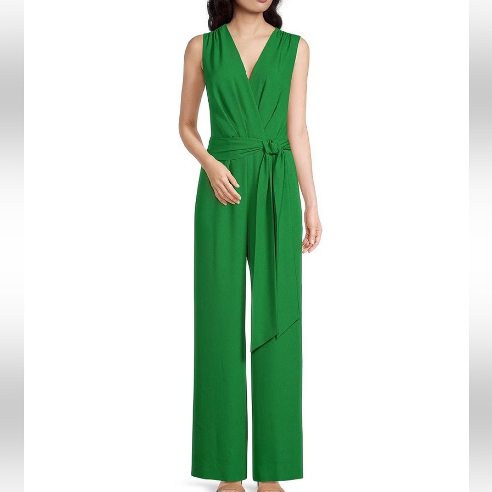 Alex Marie Lexy Sleeveless V-neck Jumpsuit sz 6
